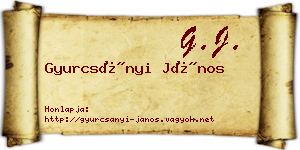 Gyurcsányi János névjegykártya