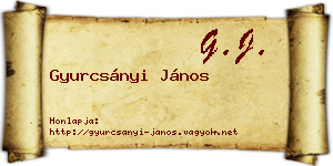 Gyurcsányi János névjegykártya