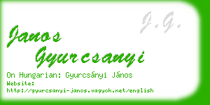 janos gyurcsanyi business card
